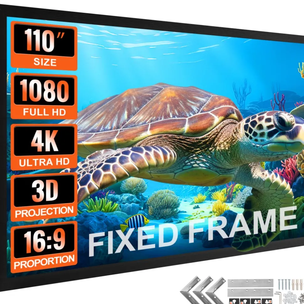 Big 110" Diagonal 16:9 HD Projector Screen Home Theater Outdoor Use
