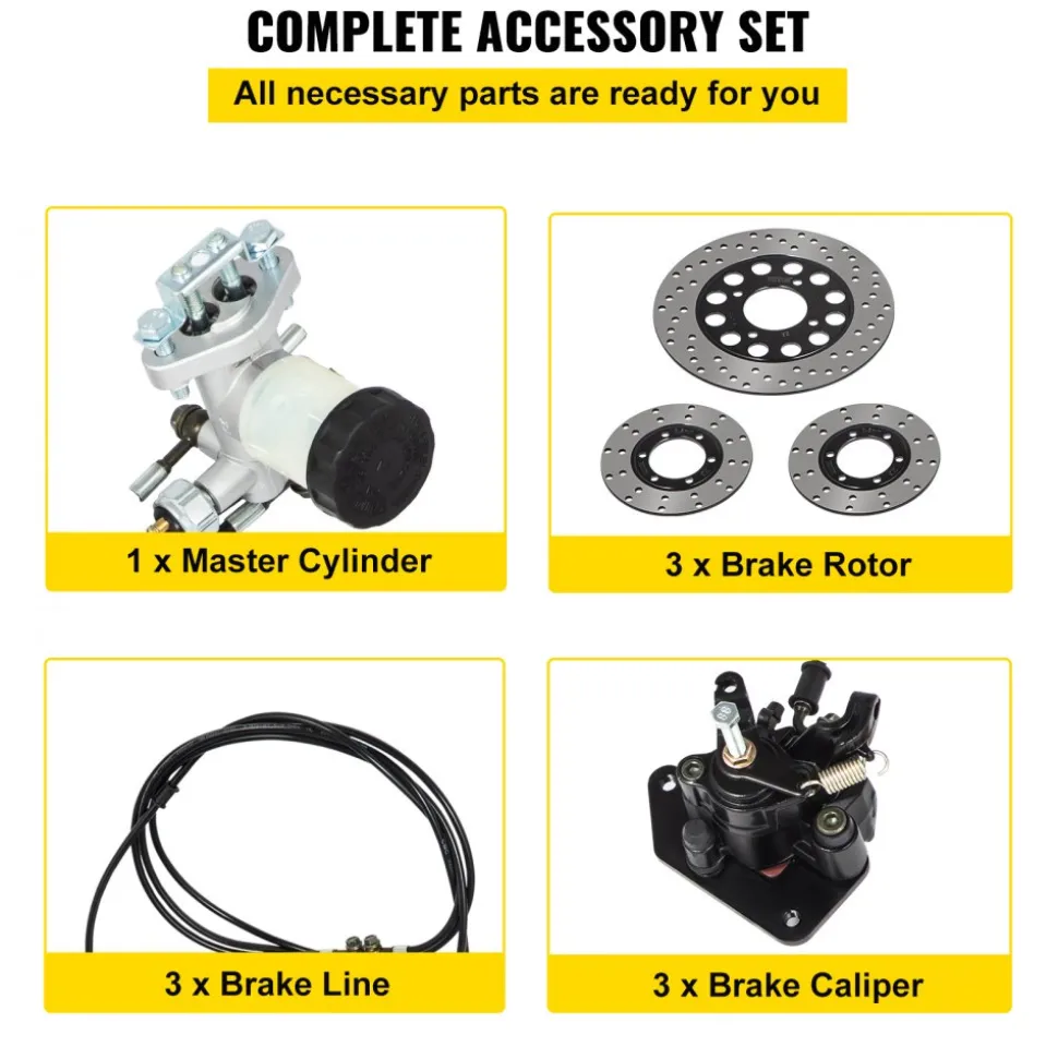 Complete Go-Kart Brake Master Cylinder Kit KD150BRKIT Go Kart