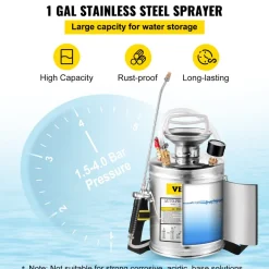 1 Gallon Stainless Steel Sprayer, 12