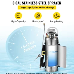 3 Gallon Stainless Steel Sprayer, 20