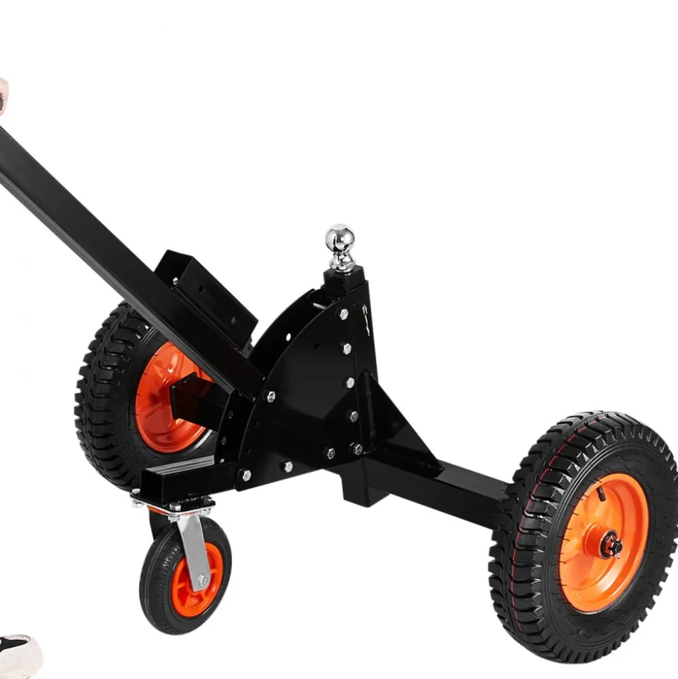 Heavy-Duty Trailer Dolly, 1500lbs Tongue Weight Capacity, 2 in 1 Trailer Mover with 2 in Ball, 16 in Pneumatic Tires and Universal Wheel, Portable Tow Dolly for Moving Car RV Trailer