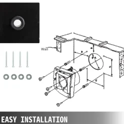 Industrial Ventilation Extractor Metal Axial Exhaust Commercial Air Blower Fan 300mm