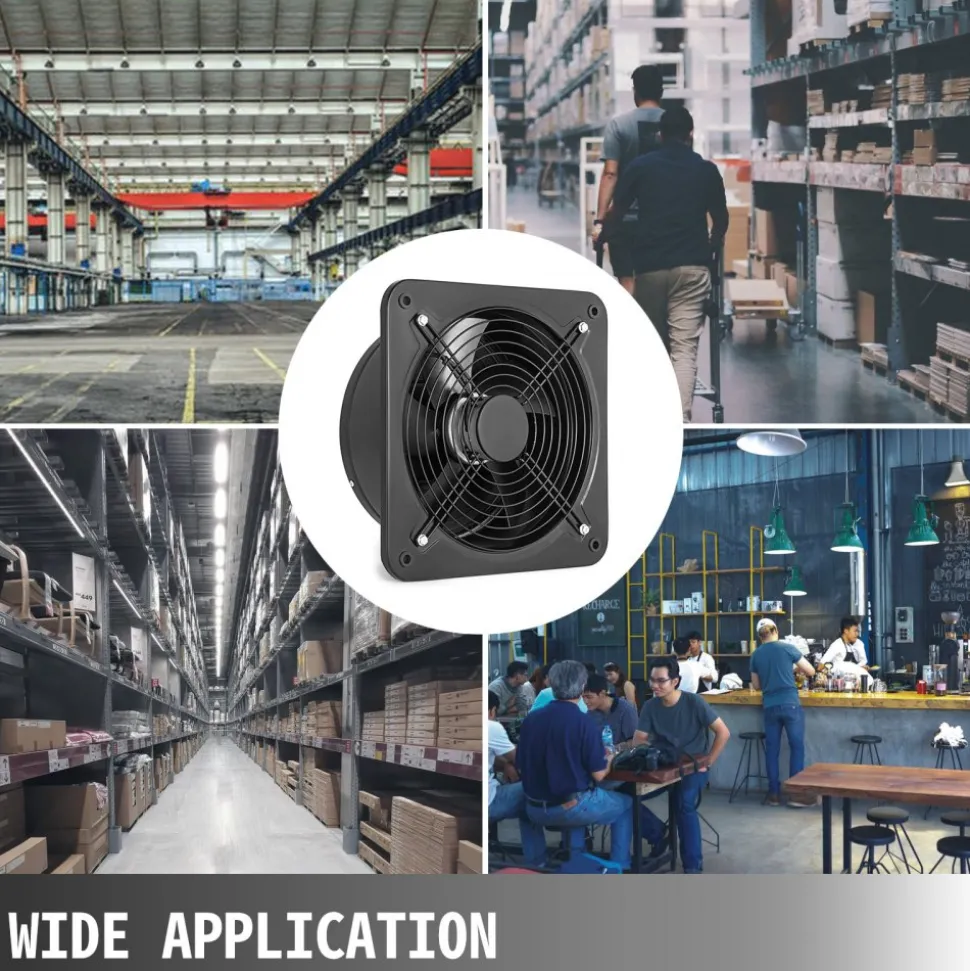 Industrial Ventilation Extractor Metal Axial Exhaust Commercial Air Blower Fan 300mm