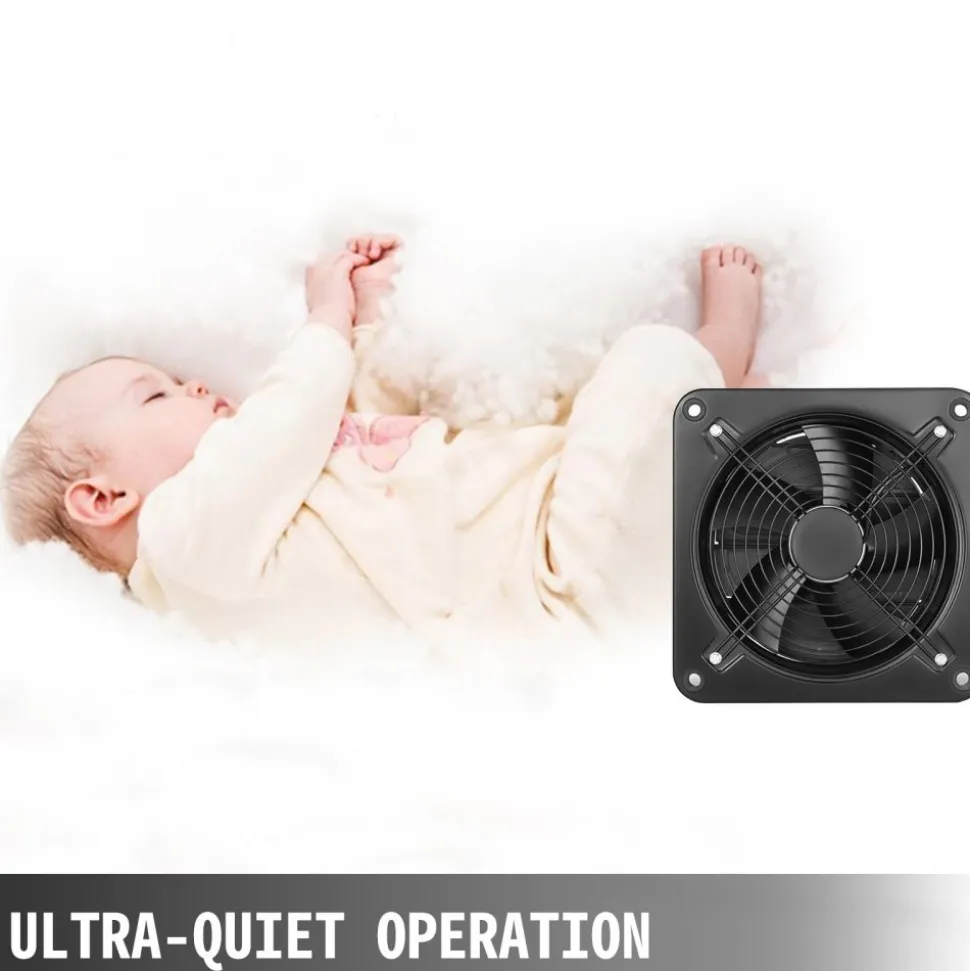 Industrial Ventilation Extractor Metal Axial Exhaust Commercial Air Blower Fan 300mm