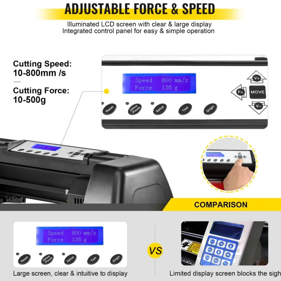 8 in 1 Heat Press 12"x15" Sublimation Machine +14" Vinyl Cutter Cutting Plotter