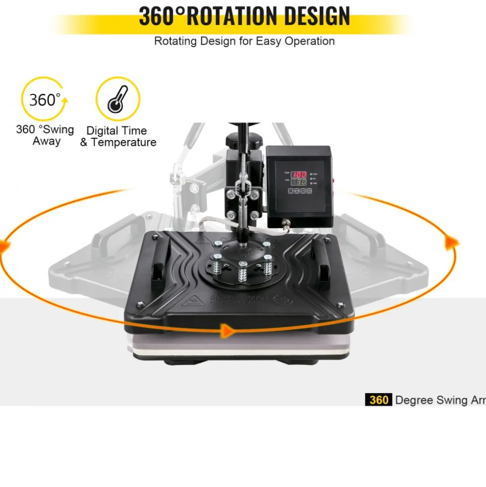 8 in 1 Heat Press 12"x15" Sublimation Machine +14" Vinyl Cutter Cutting Plotter