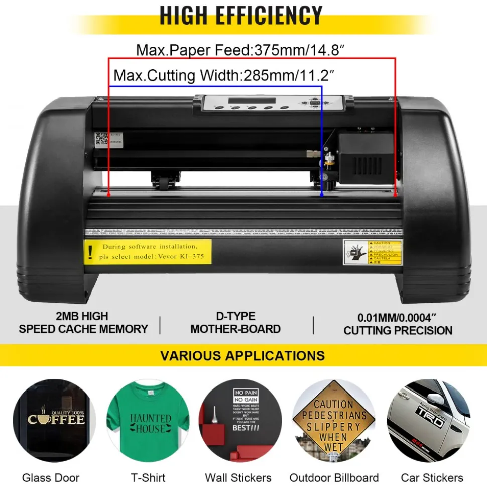 8 in 1 Heat Press 12"x15" Sublimation Machine +14" Vinyl Cutter Cutting Plotter