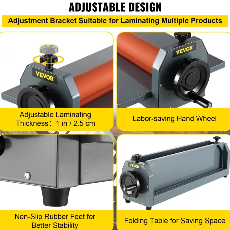 39" 1000MM Manual Cold Roll Laminator Vinyl Photo Film Mounting Laminating Machine