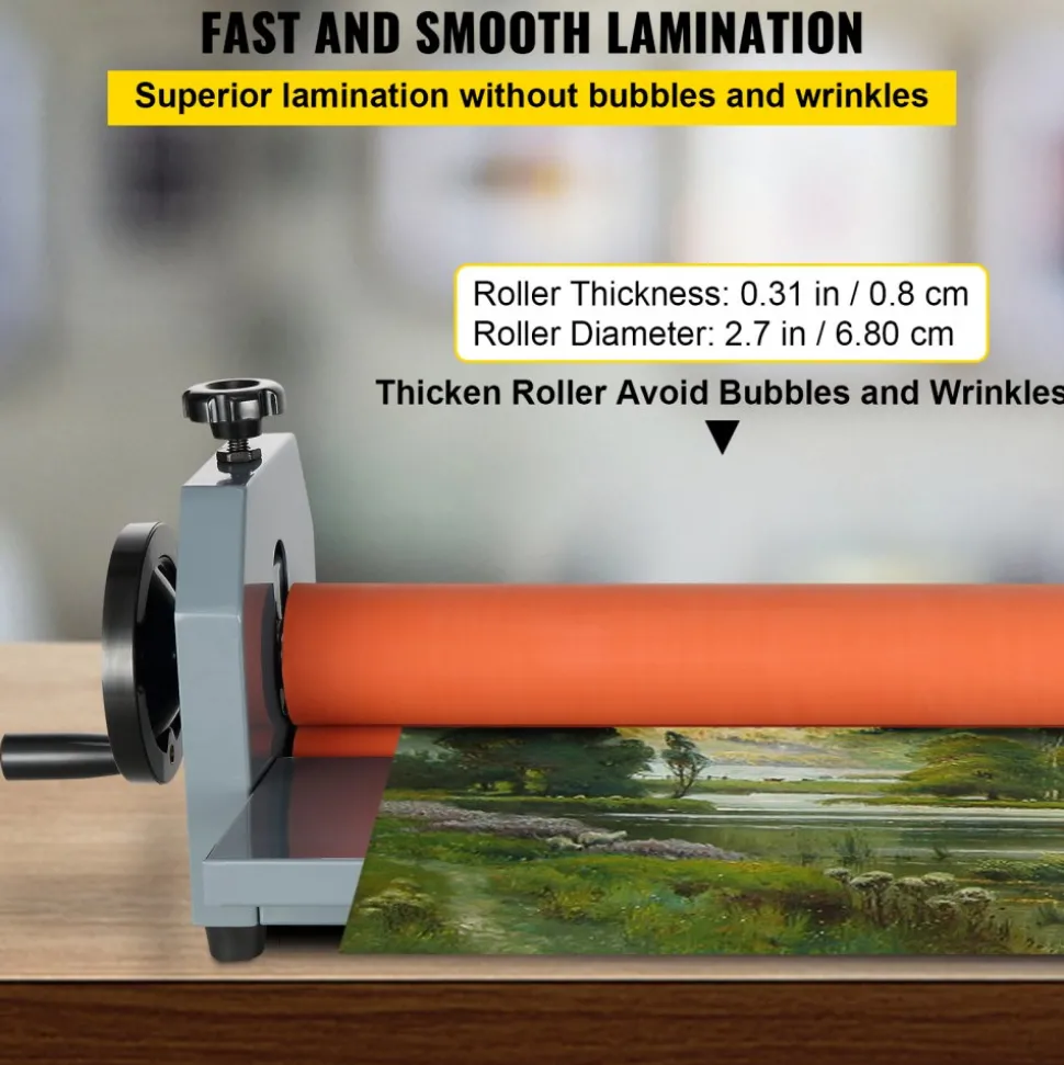 29.5" 750MM Manual Cold Roll Laminator Vinyl Photo Film Mounting Laminating Machine