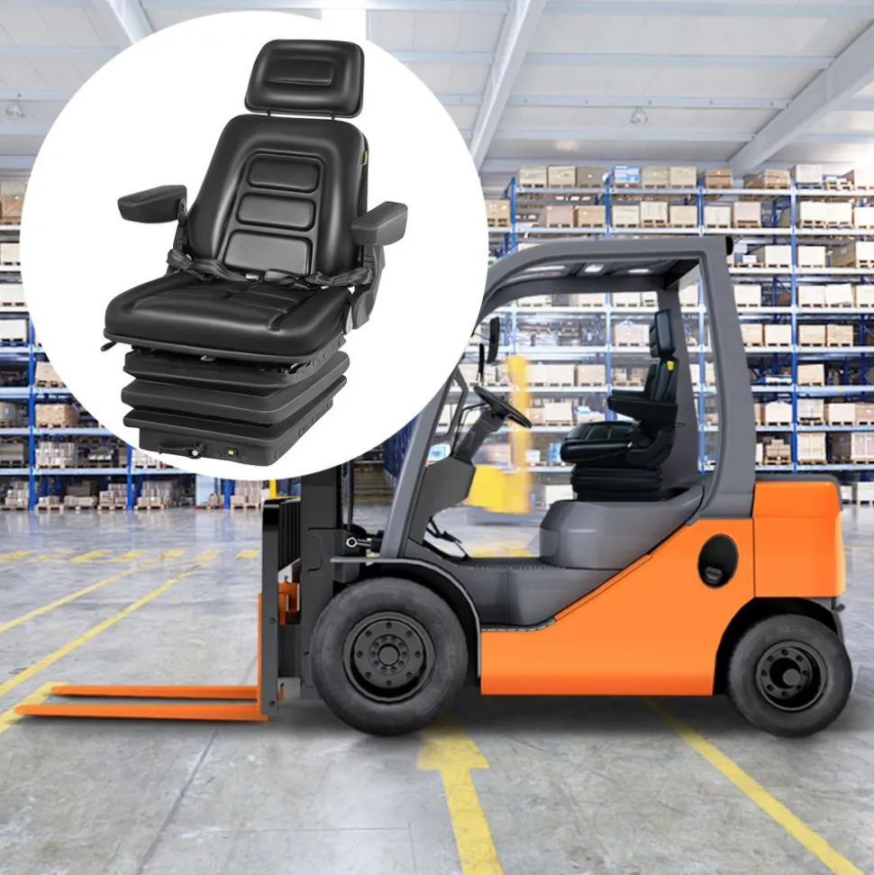NEW LOW PROFILE SUSPENSION SEAT WITH ARMREST DOZER BACKHOE TRACTOR SKIDSTEER
