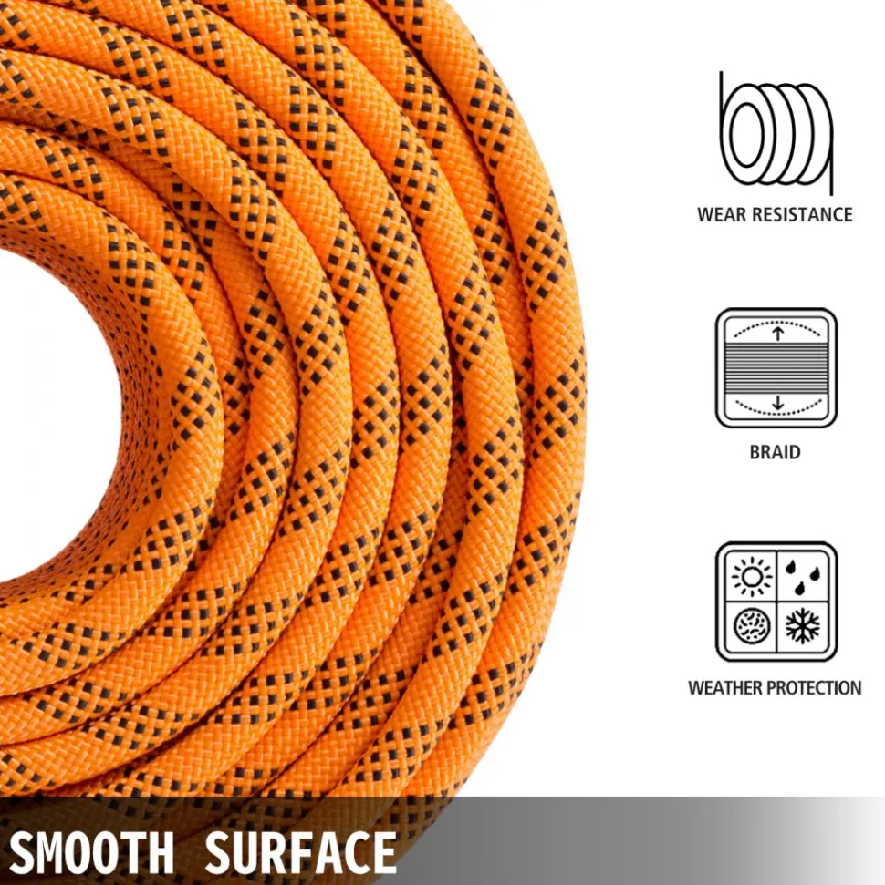 Polyester Rope 7/16" x 200', Load and Pulling Rope, 8400lbs Breaking Strength (Not suitable for rocking climbing, mountain climbing, hanging people, etc.)