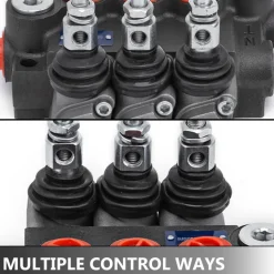 3 Spool Hydraulic Directional Control Valve Double Acting 11 GPM