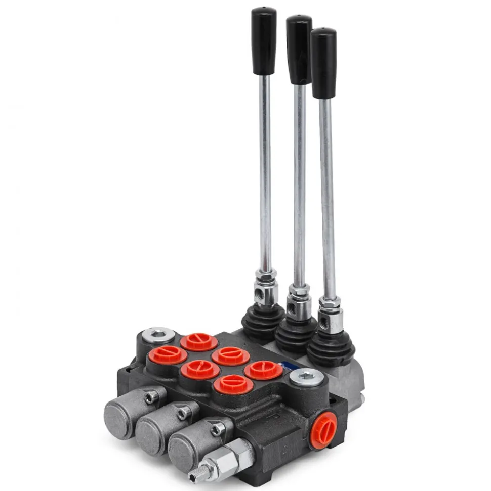 3 Spool Hydraulic Directional Control Valve Double Acting 11 GPM