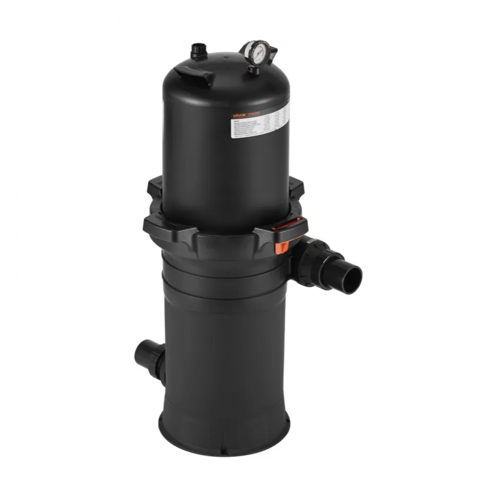 200 sq.ft² Cartridge Pool Filter Valve 9000 GPH Swimming Pool Filtration System