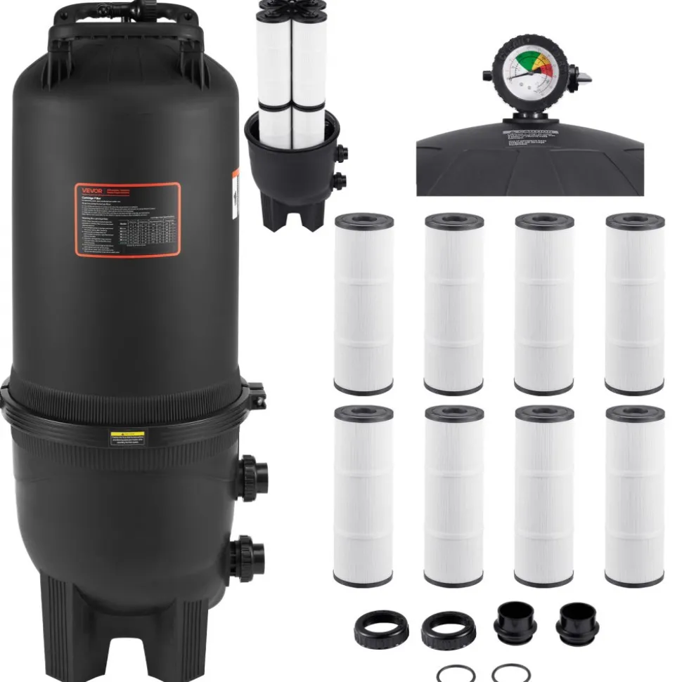 725 sq.ft² Cartridge Pool Filter Valve 21207GPH Swimming Pool Filtration System