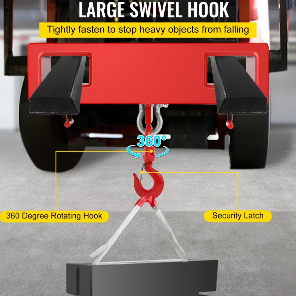 Titan Forklift Lifting Hoist Swivel Hook Mobile Crane 4400 lb. capacity lift