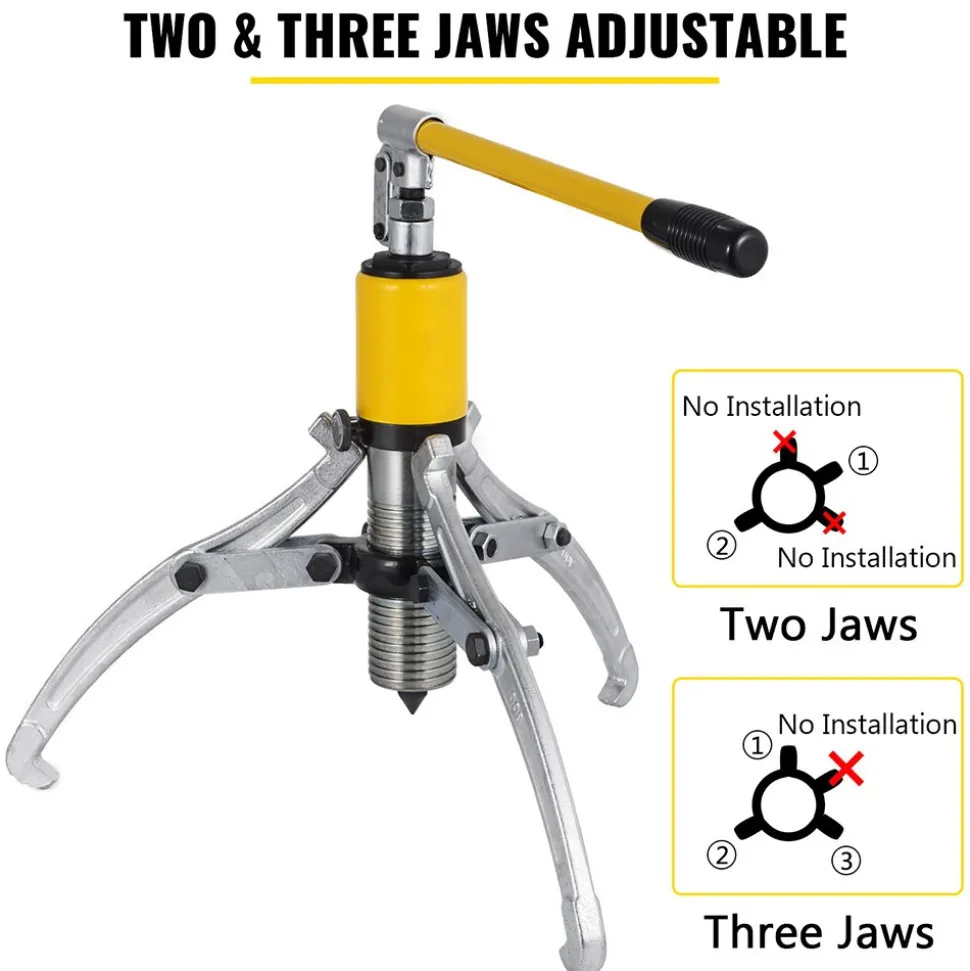 15 Ton Hydraulic Gear/Bearing/Wheel Bearing Puller Separator 2 or 3 Jaws w/ Case