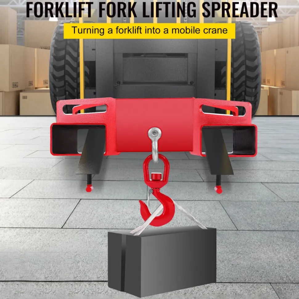 3 Tonne Large Forklift Lifting Hook Attachment 3000kg Telehandler Crane Jib Test Cert
