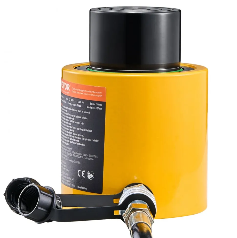50T 2" Stroke Single Acting Hydraulic Cylinder Jack Ram