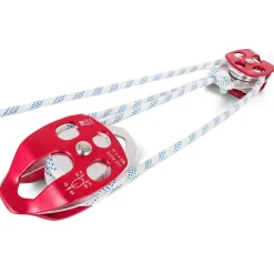 Twin Sheave Block and Tackle 7700LBS Pulley 150Ft, 1/2Inch Double Braid Rope