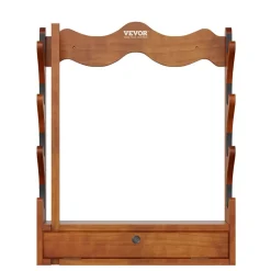 VEVOE Gun Rack, Wood Gun Rack Wall Mount, Gun Display Rack holds 4 Rifles, Shotguns, 132 lb Heavy Duty Wall Storage Display Rifle Rack with Soft Padding