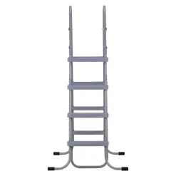 VEVOR Above Ground Pool Ladder, 4-Step Steel A-Frame Swimming Pool Stairs for 52 in High Wall, 300 lbs Capacity Entry/Exit Steps with Secure Non-Slip Sturdy Wide Step, Easy Setup Outdoor, Gray