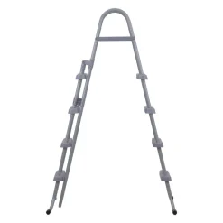 VEVOR Above Ground Pool Ladder, 4-Step Steel A-Frame Swimming Pool Stairs for 52 in High Wall, 300 lbs Capacity Entry/Exit Steps with Secure Non-Slip Sturdy Wide Step, Easy Setup Outdoor, Gray