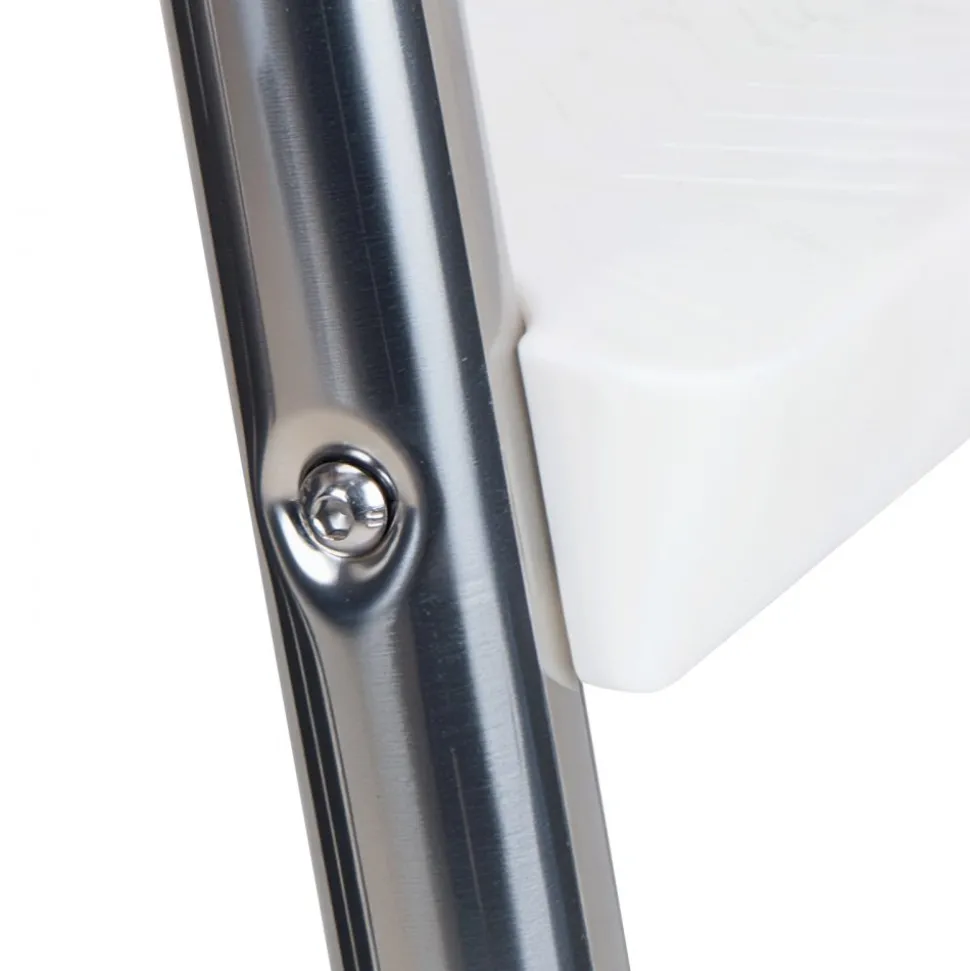 VEVOR Above Ground Pool Ladder, Stainless Steel A-Frame Swimming Pool Stairs for 49.2 in High Wall, 330 lbs Capacity Heavy Duty Entry/Exit Steps with Secure Non-Slip 4 Steps and Platform, Silver