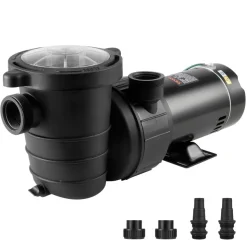 VEVOR Above Ground Pool Pump, 1HP, 80 GPM Max. Flow Single Speed Swimming Pool Pump, 120V 3450 RPM 36 ft Max. Head Lift Pool Pump with Filter Basket, for Above Ground Pools Hot Tubs Spas