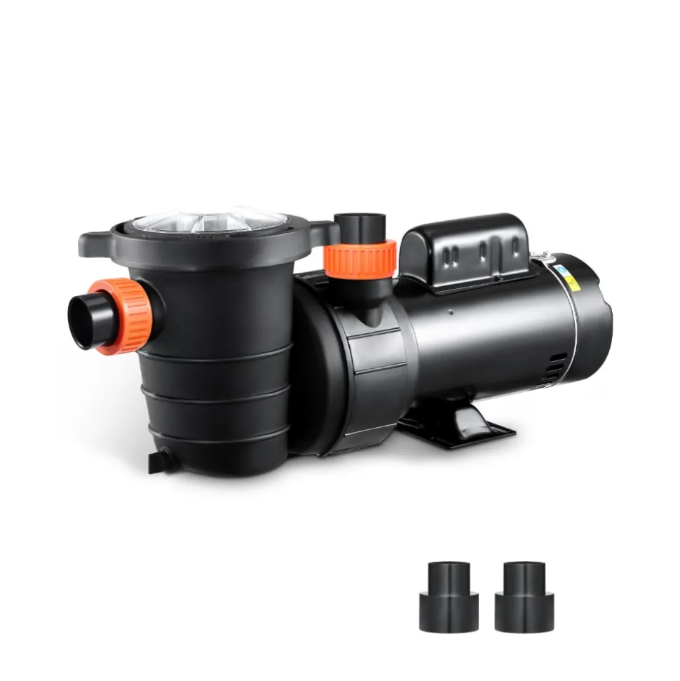 VEVOR Above Ground Pool Pump, 1.5HP/0.35HP, Dual Speed Swimming Pool Pump, High 110 GPM 54 ft Lift, Low 52 GPM 14 ft Lift, 110V 3450 RPM with Strainer Basket, 122°F Max Water Temp, for Hot Tubs Spas