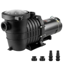 VEVOR Above Ground Pool Pump, 1.5 HP, 100 GPM Single Speed Swimming Pool Pump, 110V/240V 3450 RPM 50.9 ft Max Head Pool Pump with Filter Basket, for Above Ground Pools Hot Tubs Spas