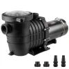 VEVOR Above Ground Pool Pump, 1HP, 80 GPM Max. Flow Single Speed Swimming Pool Pump, 110V/240V 3450RPM 34.4ft Max. Head Pool Pump with Filter Basket, for Above Ground Pools Hot Tubs Spas