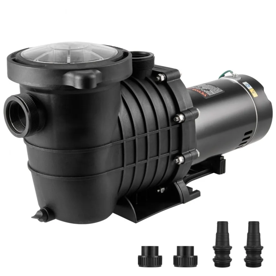 VEVOR Above Ground Pool Pump, 1HP, 80 GPM Max. Flow Single Speed Swimming Pool Pump, 110V/240V 3450RPM 34.4ft Max. Head Pool Pump with Filter Basket, for Above Ground Pools Hot Tubs Spas
