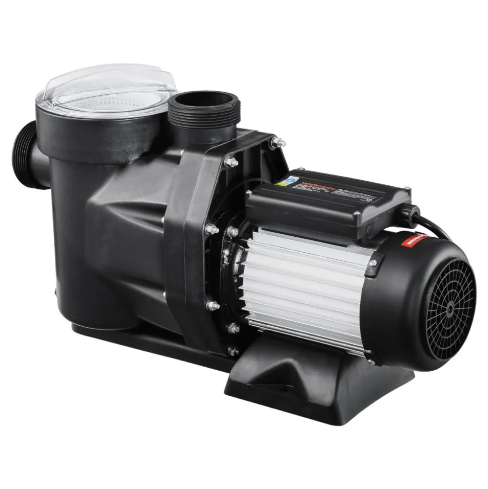 VEVOR Above Ground Pool Pump, 2.5 HP, 148 GPM Max Flow Single Speed Swimming Pool Pump, 220V 3450 RPM 62 ft Max Head Lift with PP Shell Strainer Basket, 122°F Max Water Temperature, for Hot Tubs Spas