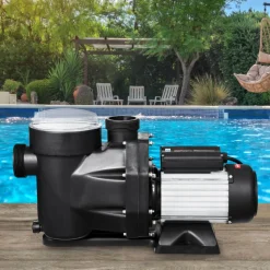 VEVOR Above Ground Pool Pump, 1.5HP, 122 GPM Max Flow Single Speed Swimming Pool Pump, 220V 3450 RPM 55 ft Max Head Lift with PP Shell Strainer Basket, 122°F Max Water Temp, for Hot Tubs Spas, No Plug