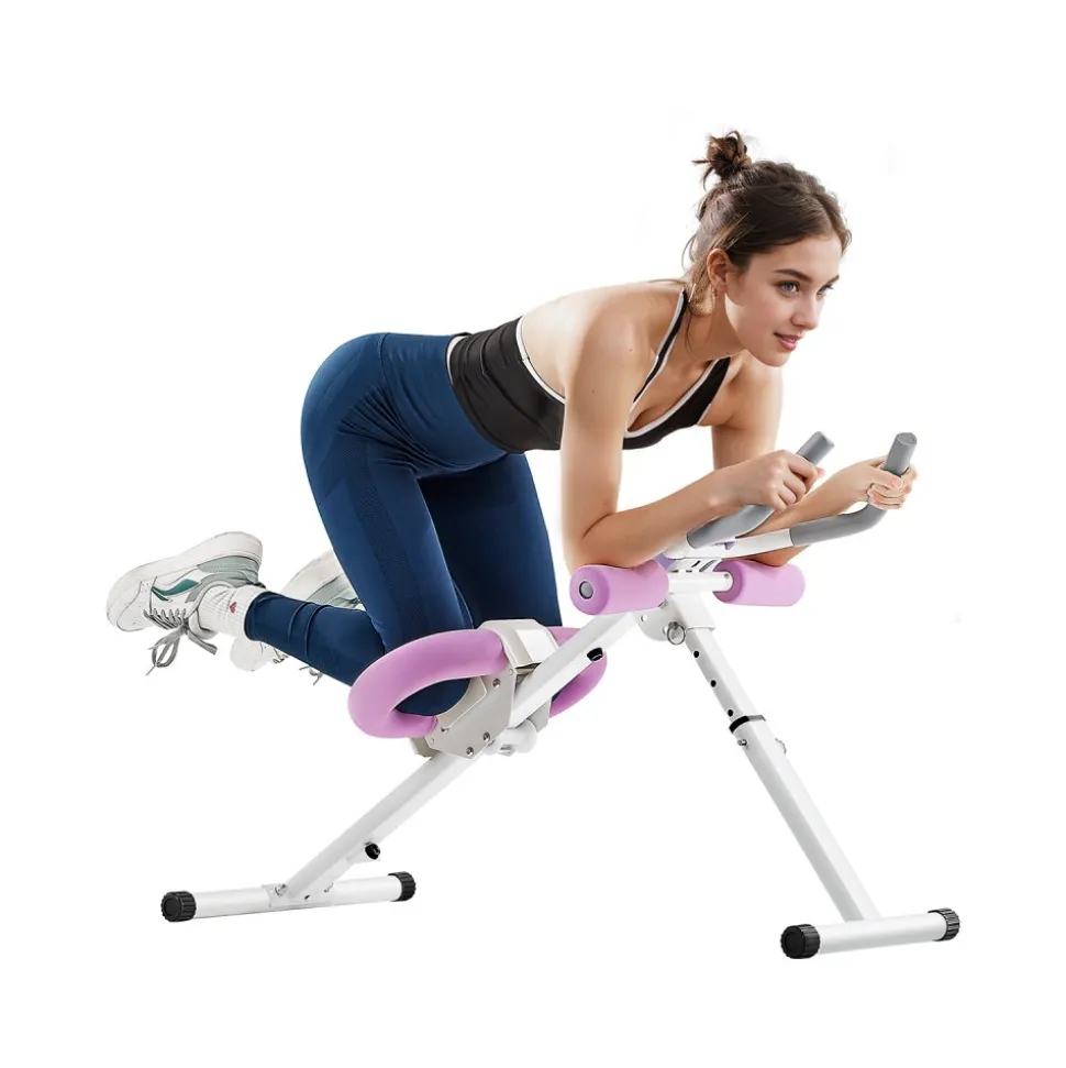 VEVOR AB Workout Machine, Ab Workout Equipment at Home Gym, Core & Abdominal Trainers for Women, 330 lbs Weight Capacity Strength Training Ab Cruncher, Foldable Adjustable Fitness Exerciser