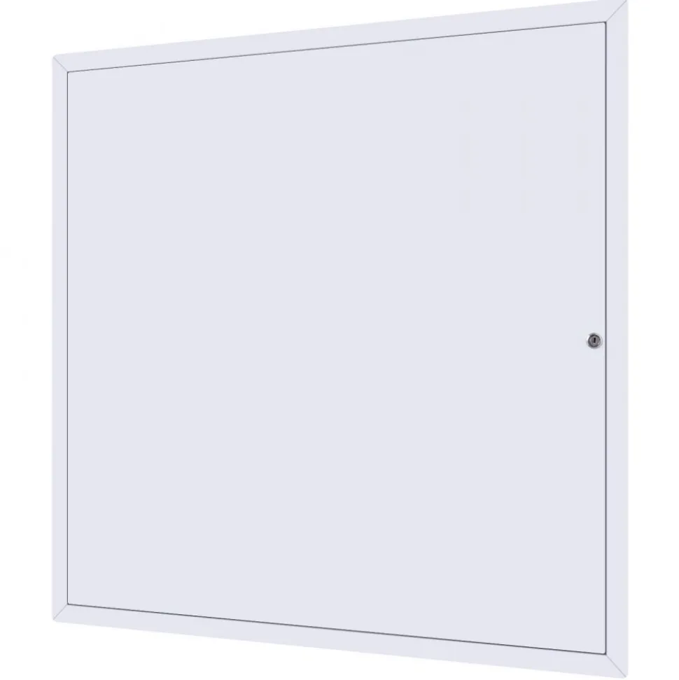 VEVOR Access Panel for Drywall, 25.2 x 25.2 in Galvanized Steel Access Door, Easy Install Hinged Service Panel with Key, for Ceiling Plumbing Electrical, 24.4 x 24.4 in Cutout Size, White
