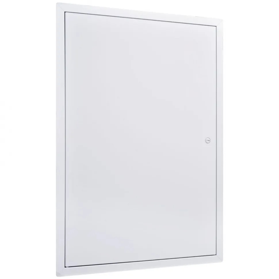 VEVOR Access Panel for Drywall, 25.3 x 17.2 in Galvanized Steel Access Door, Easy Install Hinged Service Panel with Screwdriver Latch, for Ceiling Plumbing Electrical, 16.4 x 24.4 in Cutout Size White