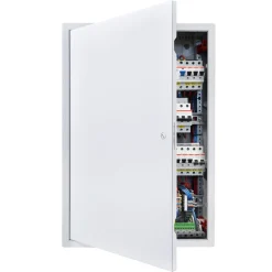 VEVOR Access Panel for Drywall, 25.3 x 17.2 in Galvanized Steel Access Door, Easy Install Hinged Service Panel with Screwdriver Latch, for Ceiling Plumbing Electrical, 16.4 x 24.4 in Cutout Size White
