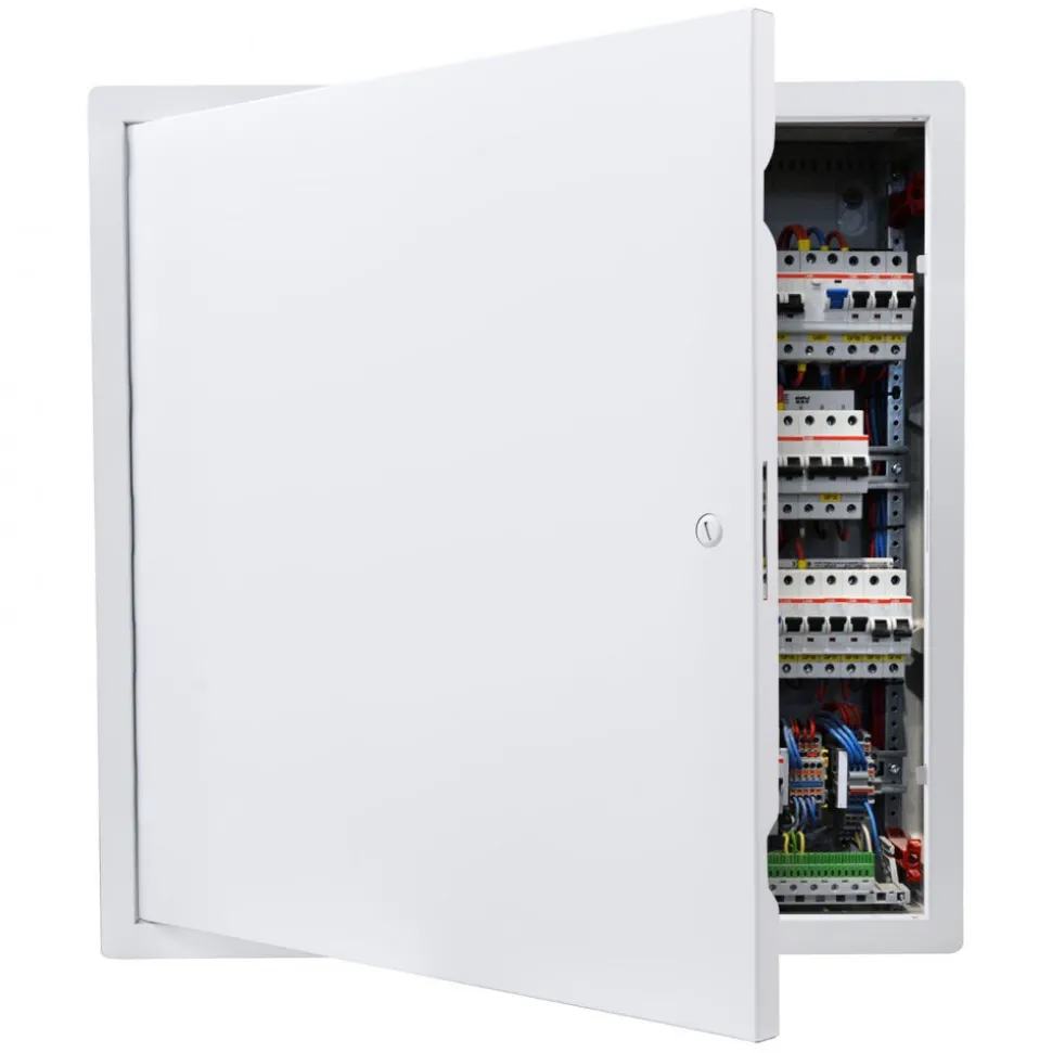 VEVOR Access Panel for Drywall, 19.2 x 19.2 in Galvanized Steel Access Door, Easy Install Hinged Service Panel with Screwdriver Latch, for Ceiling Plumbing Electrical, 18.4 x 18.4 in Cutout Size White