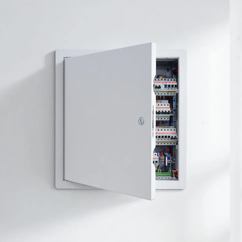 VEVOR Access Panel for Drywall, 19.2 x 19.2 in Galvanized Steel Access Door, Easy Install Hinged Service Panel with Screwdriver Latch, for Ceiling Plumbing Electrical, 18.4 x 18.4 in Cutout Size White
