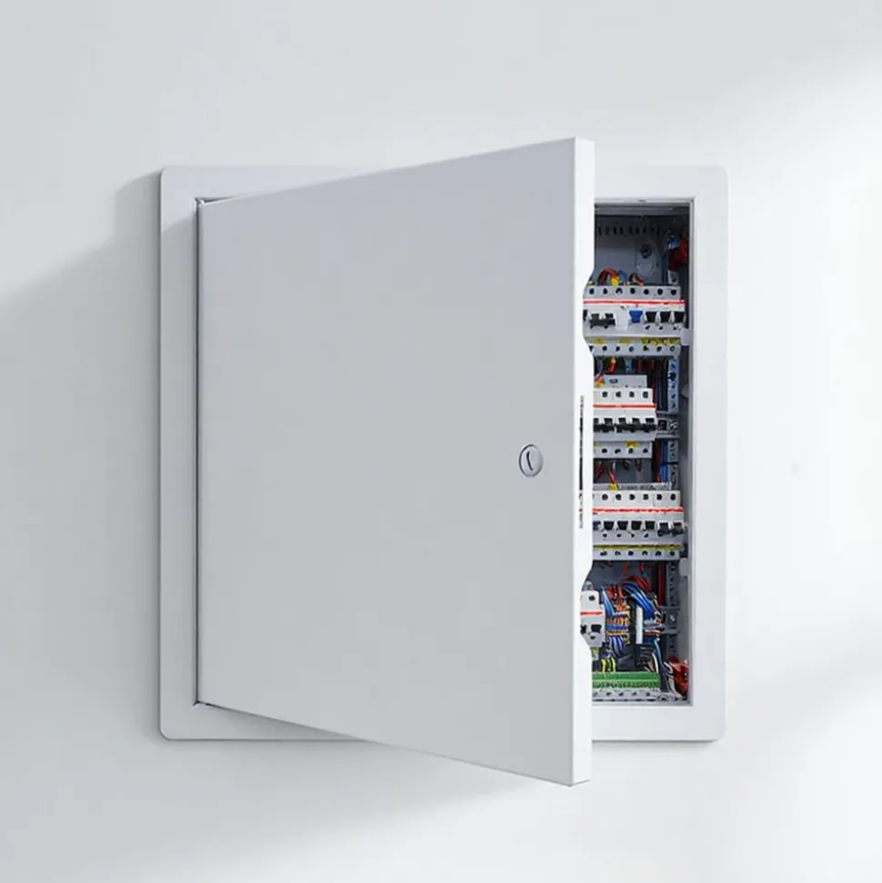 VEVOR Access Panel for Drywall, 13.3 x 13.3 in Galvanized Steel Access Door, Easy Install Hinged Service Panel with Screwdriver Latch, for Ceiling Plumbing Electrical, 12.4 x 12.4 in Cutout Size White