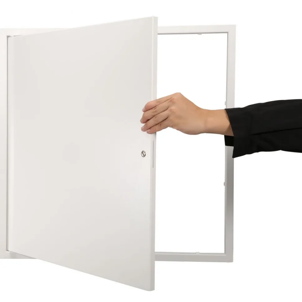 VEVOR Access Panel for Drywall & Ceiling, 16 x 16 Inch Plumbing Access Panels, Reinforced Access Door, Heavy-Duty Steel Wall Hole Cover, Easy Install Removable Hinged Panel for Wiring & Cables, Silver