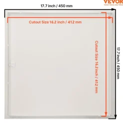 VEVOR Access Panel for Drywall & Ceiling, 16 x 16 Inch Plumbing Access Panels, Reinforced Access Door, Heavy-Duty Steel Wall Hole Cover, Easy Install Removable Hinged Panel for Wiring & Cables, Silver