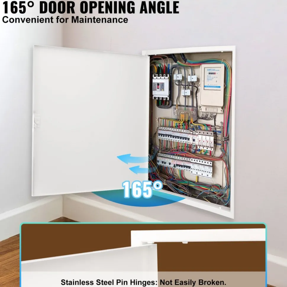 VEVOR Access Panel for Drywall & Ceiling, 16 x 16 Inch Plumbing Access Panels, Reinforced Access Door, Heavy-Duty Steel Wall Hole Cover, Easy Install Removable Hinged Panel for Wiring & Cables, Silver