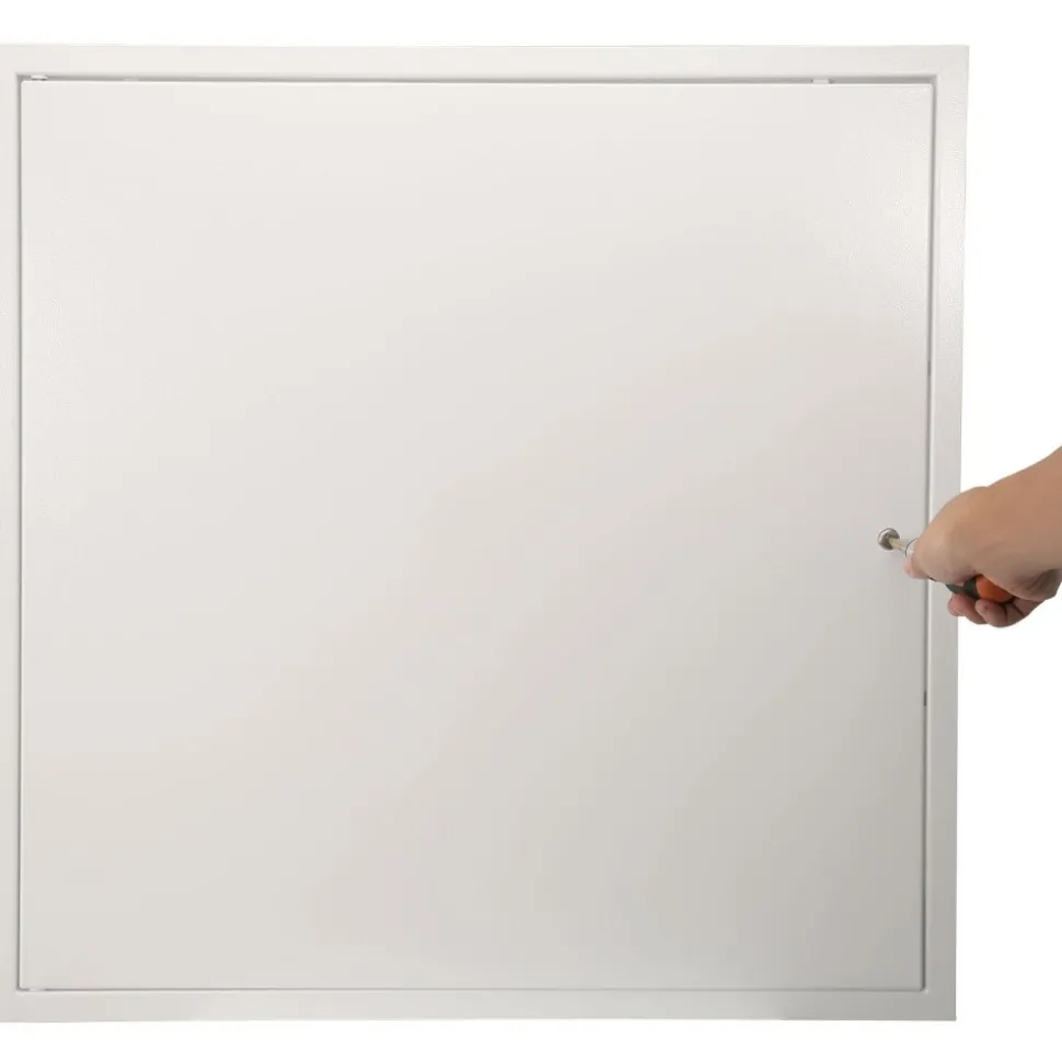 VEVOR Access Panel for Drywall & Ceiling, 16 x 16 Inch Plumbing Access Panels, Reinforced Access Door, Heavy-Duty Steel Wall Hole Cover, Easy Install Removable Hinged Panel for Wiring & Cables, Silver
