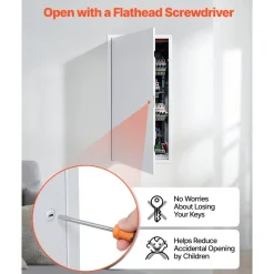 VEVOR Access Panel for Drywall, 30.3 x 15.2 in Galvanized Steel Access Door, Easy Install Hinged Service Panel with Screwdriver Latch, for Ceiling Plumbing Electrical, 14.4 x 29.4 in Cutout Size White