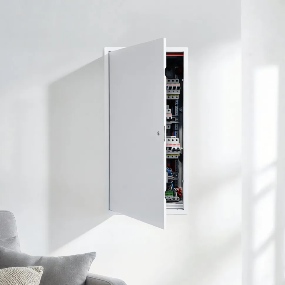 VEVOR Access Panel for Drywall, 30.3 x 15.2 in Galvanized Steel Access Door, Easy Install Hinged Service Panel with Screwdriver Latch, for Ceiling Plumbing Electrical, 14.4 x 29.4 in Cutout Size White