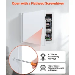 VEVOR Access Panel for Drywall, 15.2 x 15.2 in Galvanized Steel Access Door, Easy Install Hinged Service Panel with Screwdriver Latch, for Ceiling Plumbing Electrical, 14.4 x 14.4 in Cutout Size White