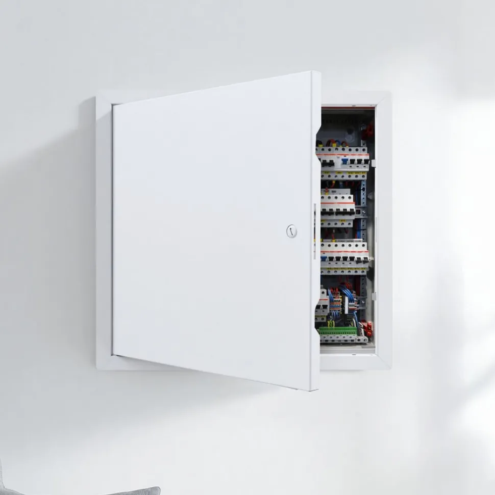 VEVOR Access Panel for Drywall, 15.2 x 15.2 in Galvanized Steel Access Door, Easy Install Hinged Service Panel with Screwdriver Latch, for Ceiling Plumbing Electrical, 14.4 x 14.4 in Cutout Size White